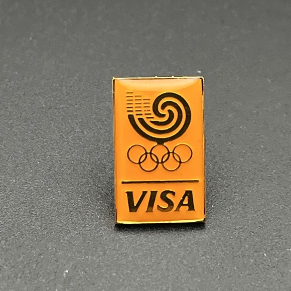 1988 Seoul Olympics Visa Credit Card Sponsor Lapel Hat Pin‎